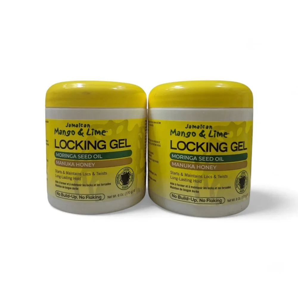 Jamaican Mango & Lime Locking Gel Frizz Control Hair Styling 6 oz 170 g New X 2